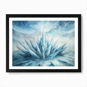 A Minimalist Design Of Ice Spikes Forming Unique P (1) Art Print