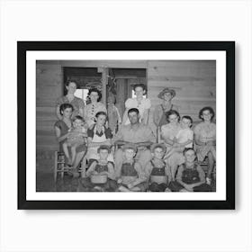 Large Cajun Family On Farm South Of Crowley, Louisiana By Russell Lee Art Print