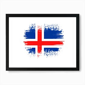 Iceland Flag 4 Art Print