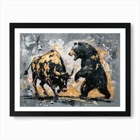 Bull And Bear Art Print