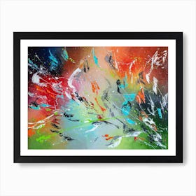 Flowers Flame Art Print