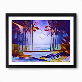 Abstract Beach Art Print