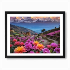 Nepali Flower Field Art Print