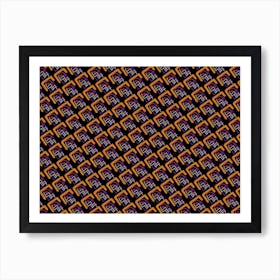 Abstract Orange Geometric Pattern 1 Art Print