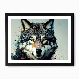 Wolf Painting 34 Art Print