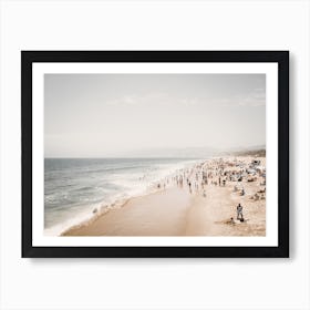 Busy Beach Day Art Print