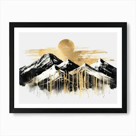 Gold Mountains 2 Art Print