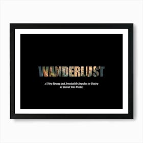 Wanderlust Poster Retro Woods Illustration 9 Art Print