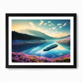 Lake In The Mountains 3 Art Print