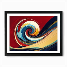 Abstract Wave Painting 3 Art Print