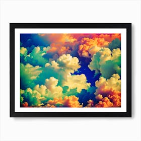 Rainbow Candy Clouds 2 Art Print