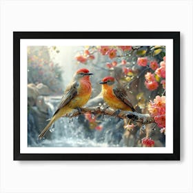 Beautiful Bird on a branch 11 Art Print