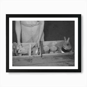 Carpenter S Wife Unpacking A Box Of Groceries, Mission Valley, California, Which Is About Three Miles From San Art Print