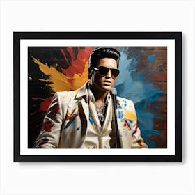 Elvis Presley Performing Art Print