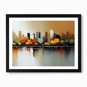 Abstract Cityscape painting 3 Art Print