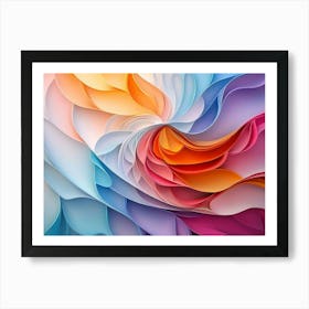 Abstract Paper Art Print