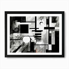 Mystery Abstract Black And White 6 Art Print
