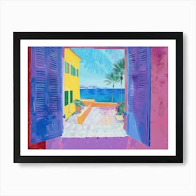 Saint Tropez From The Window View Painting 4 Art Print