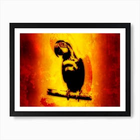 Parrot Art Illustration In Painting Digital Style 02 Art Print