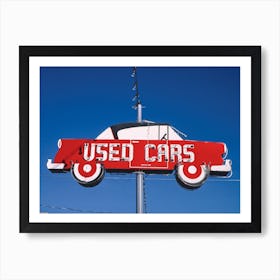 Vince Kolb Auto Sales Sign, Jefferson City, Missouri Art Print