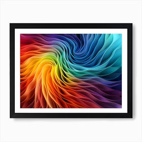 Rainbow Folds Abstract Art Print