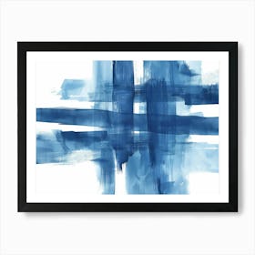 Abstract Blue Canvas Print Art Print