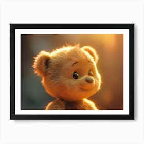 Happy Teddy Bear Art Print