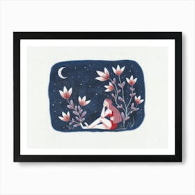 Night In The Garden Art Print