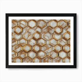 Gold Marble Mosaic Art Print