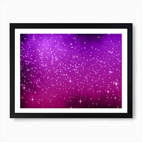 Pink Purple Shining Star Background Art Print