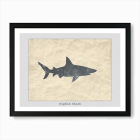 Dogfish Shark Silhouette 6 Poster Art Print