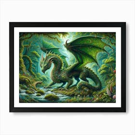 Dragon In The Forest Art Print