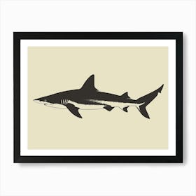 Dogfish Shark Silhouette 3 Art Print
