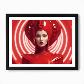 Red Dress Art Print