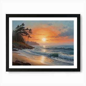 Seascape 7 40x30in 12000x9000px 47 Art Print