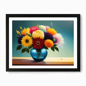 Contemporary flowers 3 Art Print