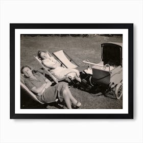 The Relaxed Attitude To Parenting In The 1930s Black & White Art Print