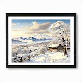 Snowfall At Hokkaido 2 Art Print