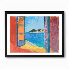 Rovinj From The Window View Painting 1 Art Print