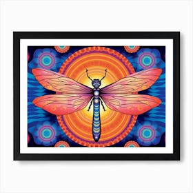 Dragonfly Pop Colour Common Whitetail Plathemis Lydia 2 Art Print