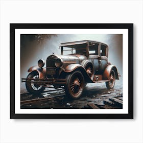 Old vintage car Art Print