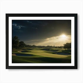 Sunset At The Golf Course 1 Art Print