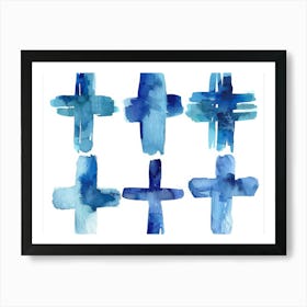 Watercolor Cross Set Art Print