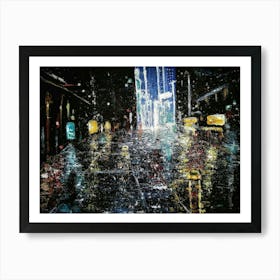 Rainy Night In New York City Poster