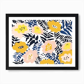 Floral Pattern For A Happy Life Art Print