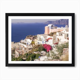 Panoramic View of Santorini Art Print