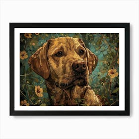 Yellow Labrador Fine Art Portrait 2 Art Print