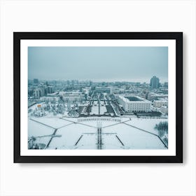 Winter Travel Poster Samara - Russian Winter Photo Poster Art Print