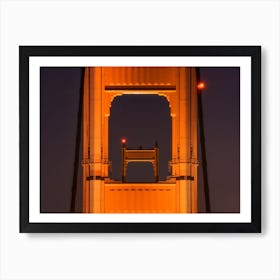 Golden Gate Bridge at Night Art Print