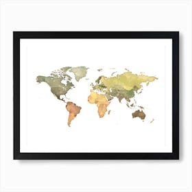 World Map No 46 Art Print